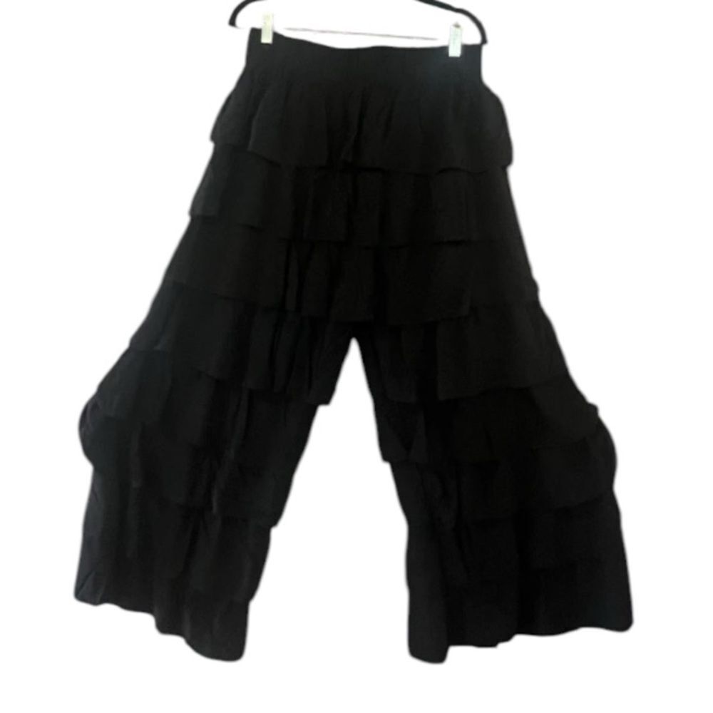 Black Ruffle Pants M/L NWT - Picture 3 of 3